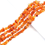 Load image into Gallery viewer, AAA Carnelian Uncut Chips Beads, Natural Orange Carnelian Chips Shape Beads, Freeform Uncut Beads for Jewelry Making, 16" Strand, 3-4 MM