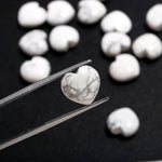 Load image into Gallery viewer, AAA Howlite Smooth Heart Shape Beads, White Howlite Jewelry Making Loose Heart Beads, Wholesale Beads, 12 MM