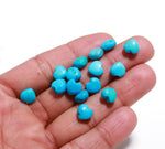 Load image into Gallery viewer, Smooth Turquoise Heart Shape Beads, Blue Turquoise Heart Shape Charms, Mini Plain Heart Briolette's for Jewelry Making, 8 MM Blue Charms