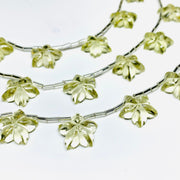 AAA Quality 100% Natural Lemon Quartz Flower Shape Carved Gemstone, Flower Shape Carving, Carved Gemstone For Jewellery 15-16 mm