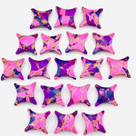 Load image into Gallery viewer, Unique Purple &amp; Pink Turquoise Ninja Star Shape Beads, Carving Beads, Mohave Turquoise Gemstone Beads, 11X15 MM Jewelry Making Charms Beads