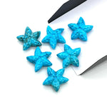 Load image into Gallery viewer, AAA Turquoise Hand Carved Star Fish Shape Beads, Blue Turquoise Star Fish Shape Gemstones, Star Fish Carvings, Rare Findings, 20 MM