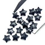 Load image into Gallery viewer, AAA Black Sunstone Star Shape Briolettes, Black Sunstone Carved Faceted Star Charms, Wholesale Loose Beads for Jewelry, 12 MM, Hand Carvings