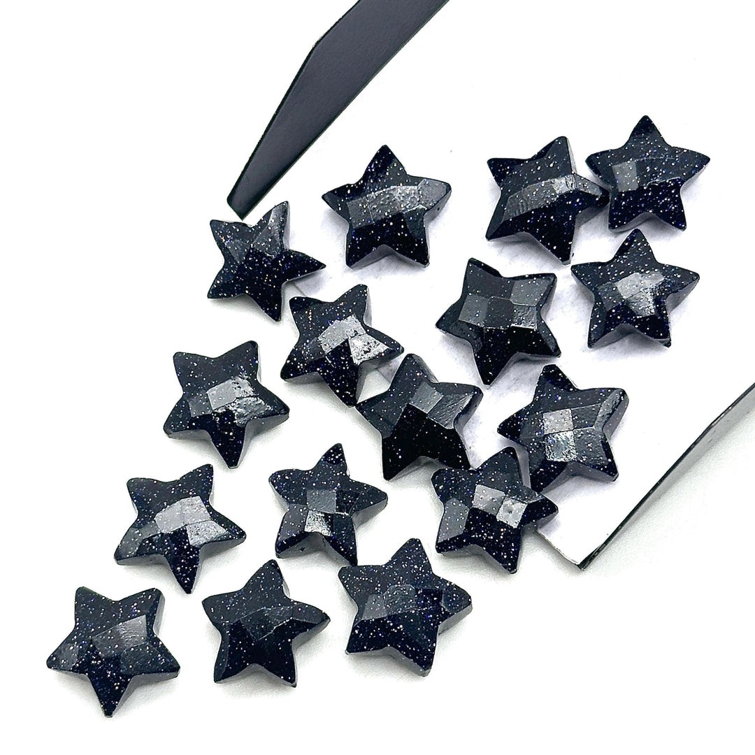 AAA Black Sunstone Star Shape Briolettes, Black Sunstone Carved Faceted Star Charms, Wholesale Loose Beads for Jewelry, 12 MM, Hand Carvings