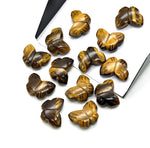 Load image into Gallery viewer, Natural Tiger Eye Shape Beads, AAA Tiger Eye Hand Carved Butterfly Briolettes, Gemstone Carvings, 13 MM Mini Butterfly Charm