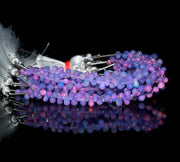 Lavendar Ethiopian Opal Drop Shape Beads, AAA Fire Ethiopian Opal Smooth Drop Beads, 4-6 MM Jewelry Making Gemstone Beads