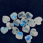 Load image into Gallery viewer, 5,6,7,8,9,10 pcs Natural Rainbow Moonstone smooth Heart Shape Gemstone, Loose Gemstone, Carved Gemstone, Gemstone For Jewellery10mm