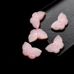 Load image into Gallery viewer, Pink Opal Butterfly Beads: Carved Gemstone Charms, 11x18mm
