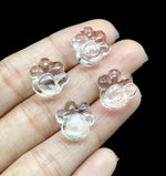 Load image into Gallery viewer, Natural Crystal Quartz Dog Paw Carving, AAA+ Quality Gemstone Paw Carving, 13 MM Little Paw Charm, Gift For Dog Lover, Dog Pendant For Gift