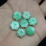 Load image into Gallery viewer, Green Chrysoprase Carved Flower Shape Beads, Natural Chrysoprase Flower Carving, Green Flower for Jewelry Making, 12 MM, Floral Gemstones