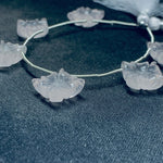 Load image into Gallery viewer, Natural Rose Quartz Flower Shape Hand Carved Gemstone, Fancy Shape Carving Gemstone Beads, 14 MM Flower Shape Carved Briolette's for Jewlery