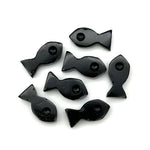 Load image into Gallery viewer, Natural Black Onyx Fish Charm Beads, Fancy Fish Shape Carved Gemstone, 7X14 MM Loose Gemstone Fishes For Jewelry, Healing Protection Beads