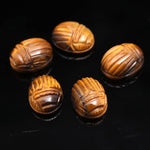 Load image into Gallery viewer, Natural Tiger's Eye Scarab Carved Gemstone, Fancy Shape Scarab Carving, Insect Beads, 16X12 MM, Home Decor Crystals, Reiki Healing