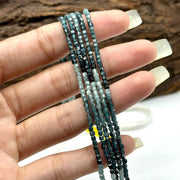 Stunning Grandidierite Box Shape Beads, 2MM Grandidierite Shaded Gemstone Beads, 12 Inches Cube Shape Faceted Loose Beads Strand for Jewelry
