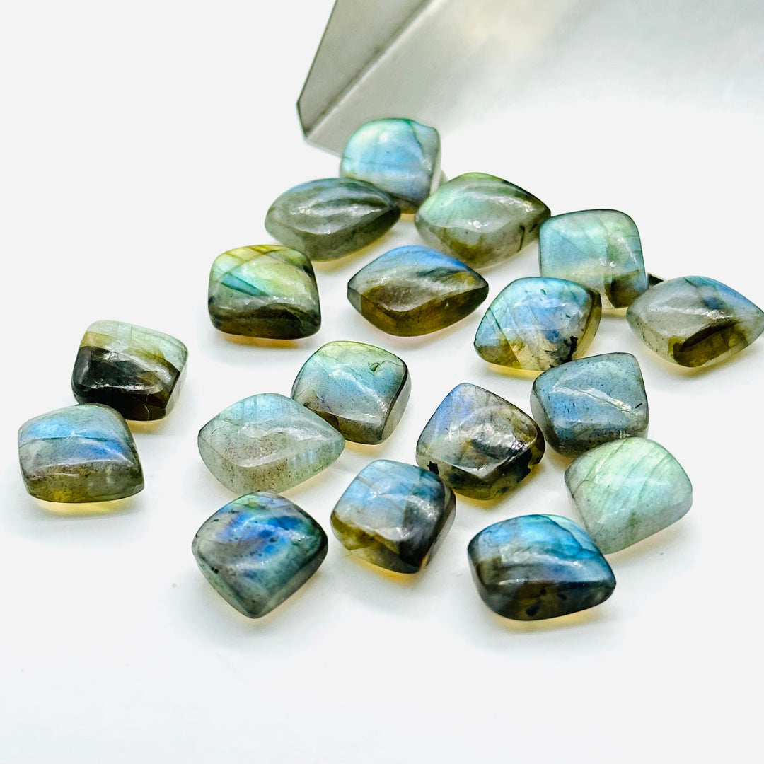 2,3,4,5,6 Pcs Natural labradorite smooth fancy Shape jewelry Making Loose Gemstone, smooth Gemstone, labradorite Gemstone for jewelry 8X10mm