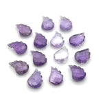 Load image into Gallery viewer, Natural Amethyst Leaf Shape Beads, Amethyst Leaf Shape Briolette's, Faceted Fancy Carvings for Jewelry, 11X15 MM, Wholesale Gemstone Beads