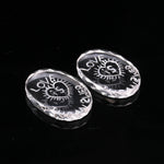 Load image into Gallery viewer, 1 Pc Crystal Quartz Incarved Stone, Clear Crystal Love Is the Answer Handwritten Gemstone, 30 MM, Gift for love