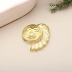 Load image into Gallery viewer, Natural Lemon Quartz Hand Carved Sun Face Gemstone, Home Decor Reiki Healing Crystal Gifts, 27X31 MM
