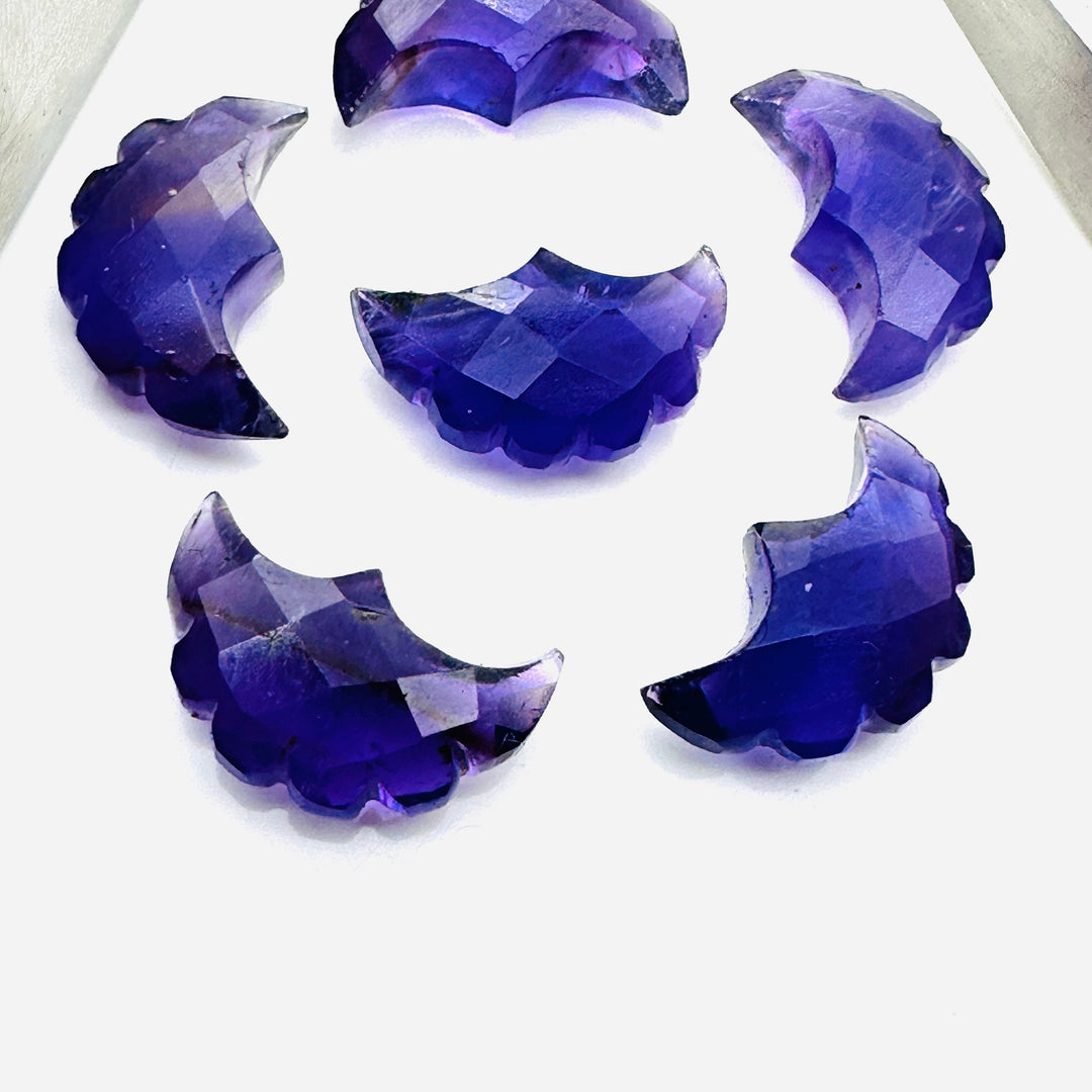 2,3,4,5,6 Pcs Natural Amethyst faceted eagle Shape gemstone, Faceted Hand Carved eagle gemstone, fancy Shape Gemstone,16X10 mm