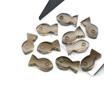 Load image into Gallery viewer, Natural Smokey Quartz Fish Charm Beads, Fancy Fish Shape Carved Gemstone, 7X14 MM, Jewelry Making Diy Beads, Wholesale Fish Charms Beads