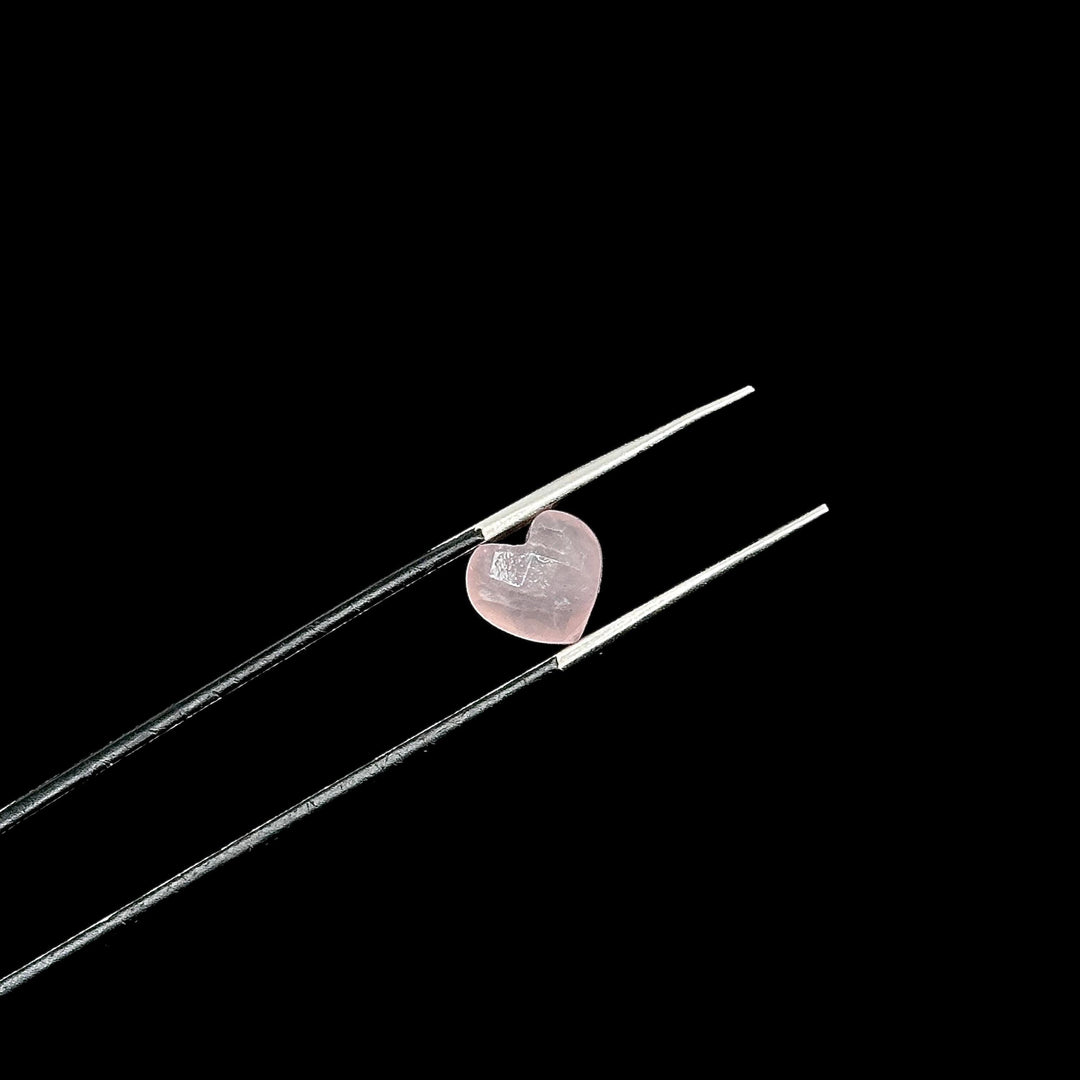 Faceted Rose Quartz Heart Beads: 8mm Gemstone Charms