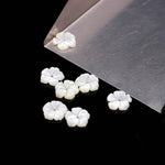 Load image into Gallery viewer, Cute Tiny Pearl Flower for Jewelry Making, Mother of Pearl Flower Shape Carving, Pearl Flowers, Natural Gemstones 8 MM Center Hole Bead 1pc
