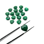 Load image into Gallery viewer, Faceted Malachite Heart Beads: Hand Carved 10mm Briolettes