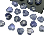 Load image into Gallery viewer, Natural Iolite Heart Shape Gemstone Beads, Faceted Heart Shape Briolette's Beads, 10 MM Iolite Beads Loose Gemstone Charms For Jewelry