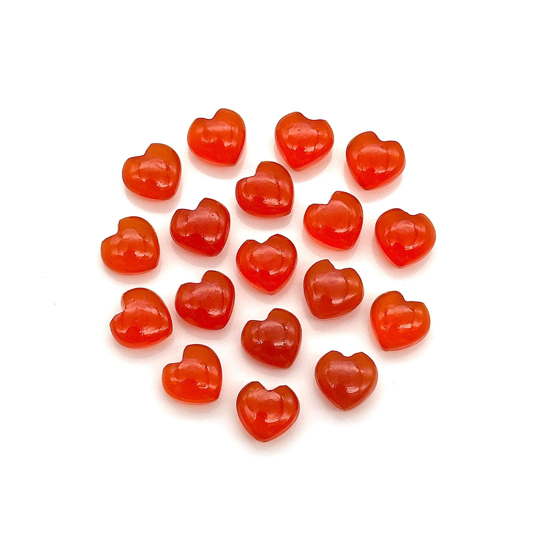 Natural Carnelian Heart Shape Briolette's, Orange Carnelian Smooth Heart Shape Beads, Loose Gemstones, 8 MM Heart Charms for Jewelry