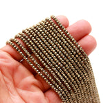 Load image into Gallery viewer, Natural Pyrite Faceted Rondelle Beads, Shiny Pyrite Faceted Beads, AAA Pyrite Gemstone Beads for Jewelry Making, Loose Beads, 3-3.5 MM