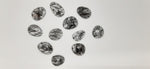 Load image into Gallery viewer, 2 pcs AAA+ Quality Black Rutile freeform Rosecut, Blcak Routile faceted rosecut,gemstone for jewelry, jewelry making rosecut 9X6 13X10 mm