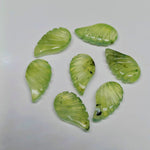 Load image into Gallery viewer, Hand Carved Prehnite Gemstone: Fancy Jewelry Making (18X10 mm)