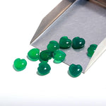 Load image into Gallery viewer, Natural Green Onyx Heart Shape Briolette's, Green Onyx Smooth Heart Shape Beads, AAA Hand Carved Charm for Jewelry Making 12 MM