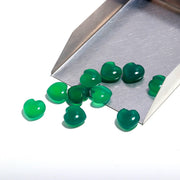 Natural Green Onyx Heart Shape Briolette's, Green Onyx Smooth Heart Shape Beads, AAA Hand Carved Charm for Jewelry Making 12 MM