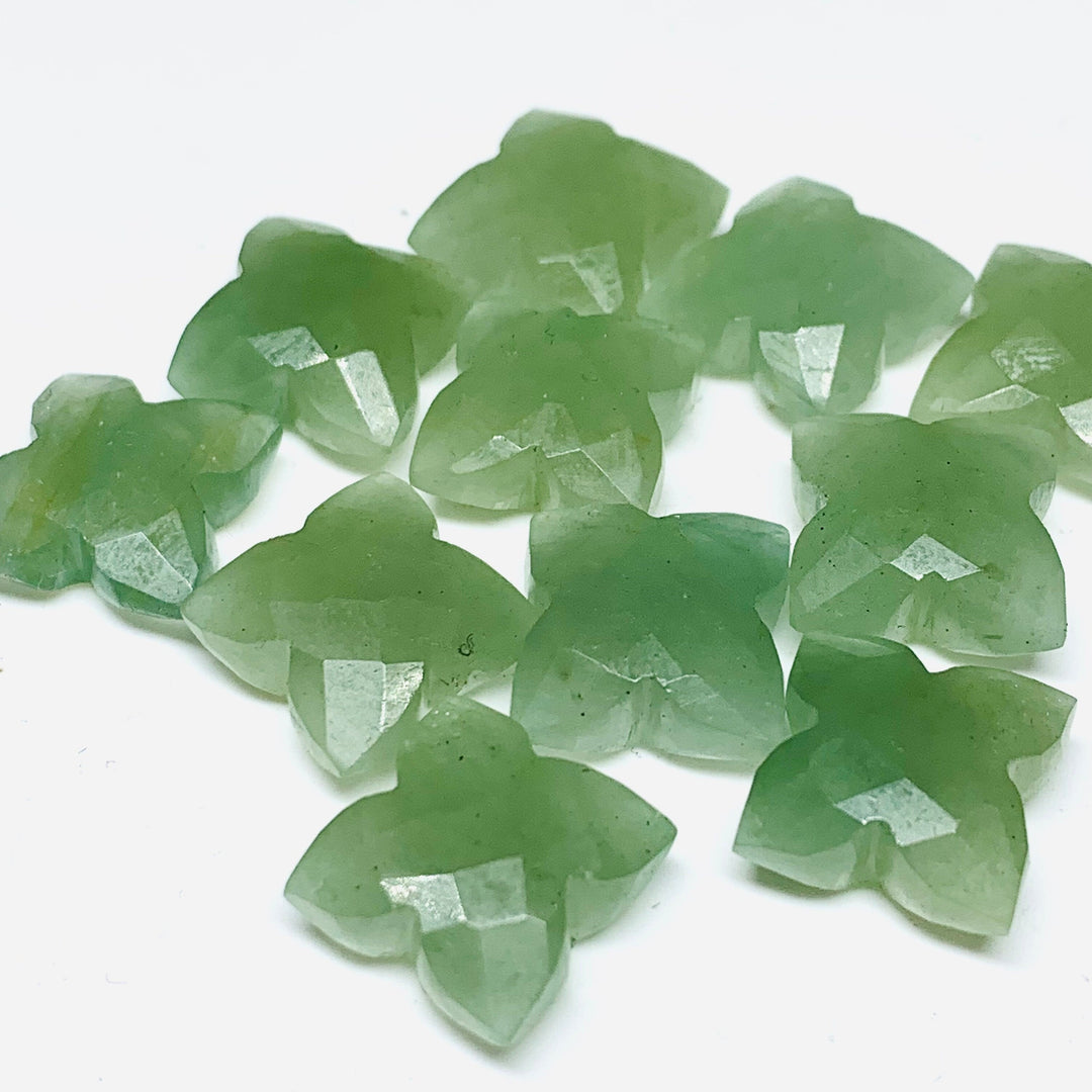 Handmade Carved Aquamarine Flower Gemstone: Loose Stone (12mm)