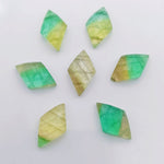 Load image into Gallery viewer, 2,3,4,5,6 Pcs Natural fluoride fancy Shape Carving, Hand Carved Gemstone, backside intersection Gemstone, Carved Gemstone, 16X10 mm