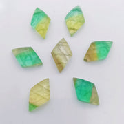 2,3,4,5,6 Pcs Natural fluoride fancy Shape Carving, Hand Carved Gemstone, backside intersection Gemstone, Carved Gemstone, 16X10 mm