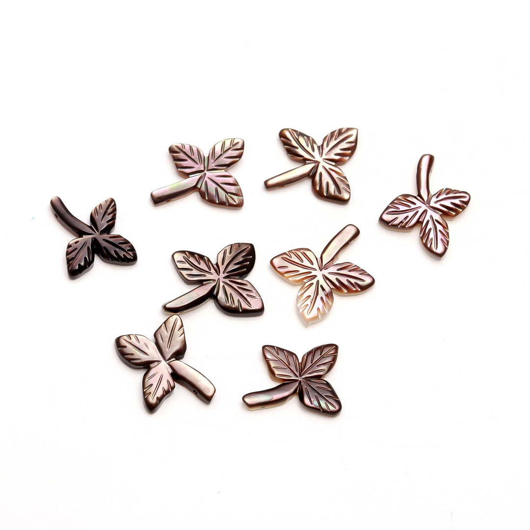 1 pc Beautiful Brown Mother of Pearl Leaf Shape Gemstone, AAA Luster Pearl Leaf Shape Beads, Jewelry Making Pearl Leaf's, Side Drilled 17 MM