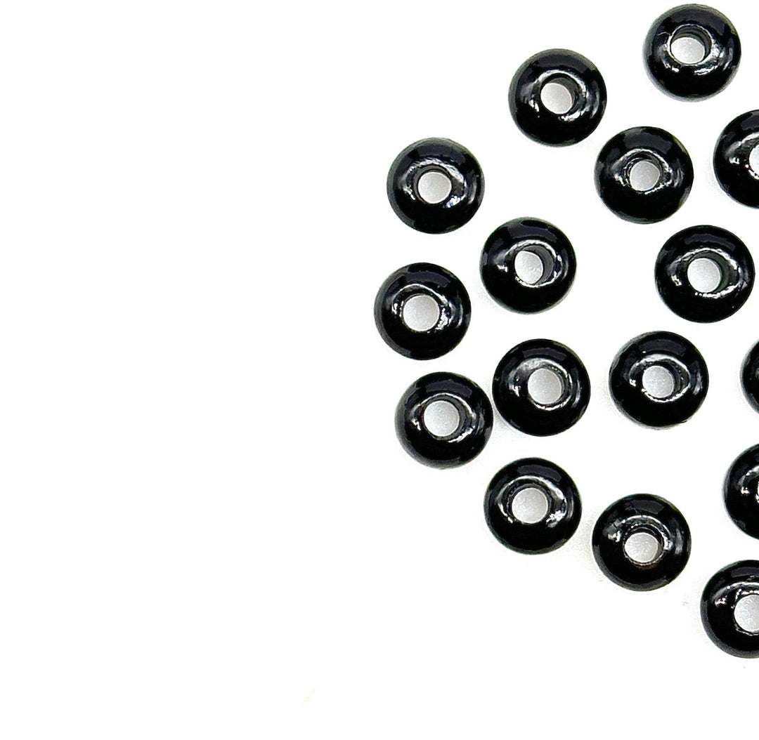 Super Cute AAA Black Onyx Donut Shape Beads, Natural Black Onyx Donut Carving Stone, Loose Donut Shape Charm Beads, Energy Healing Stone 6MM