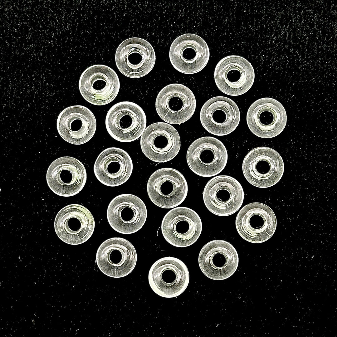 Pretty Crystal Quartz Donut Shape Carving, AAA Crystal Quartz Donut Shape Beads, Loose Donut Shape Charm Beads, Energy Healing Stones, 6 MM
