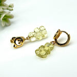 Load image into Gallery viewer, Cute Teddy Bear Earrings, Lemon Quartz Carved Gummy Bear Earrings For Girls, Bridesmaid Gift, Anniversary Gift For Her, Handmade Jewelry