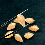 Load image into Gallery viewer, Natural Peach Moonstone Conch/Snail Shell Shape Carving, Moonstone Hand Carved Shell Shape Gemstone Beads, 18X10 MM Moonstone Loose Shell