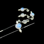 Load image into Gallery viewer, Flashy Rainbow Moonstone and Pearl Charms, AAA Moonstone Heart Silver Charms, Gemstone Beads, Craft Making, 925 Silver Charms Wholesale