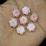 Load image into Gallery viewer, Natural Pink Opal Carved Flower Shape Beads, AAA Pink Opal Flower Carving, Pink Flower for Jewelry Making, 12 MM, Floral Gemstone Beads