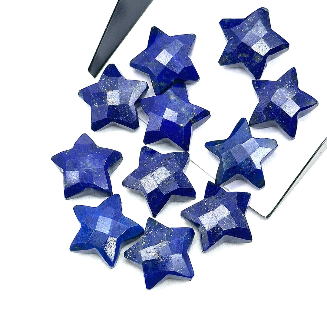 Natural Lapis Lazuli Star Shape Briolettes, AAA Lapis Lazuli Star Shape Gemstone for Jewelry Making, Healing Lapis Star Charm Beads, 15 MM