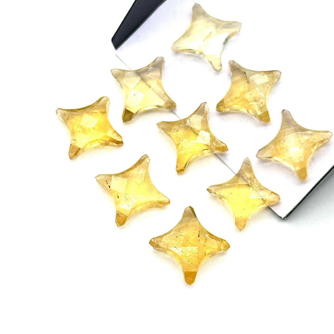 Natural Citrine Ninja Star Shape Beads, AAA Citrine Ninja Star Shape Gemstone Briolette's, 11X15 MM Jewelry Making Star Shape Gemstone Beads