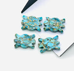 Load image into Gallery viewer, AAA Copper Turquoise Turtle Shape Carving, Blue Turquoise Turtle Shape Gemstone, 16 MM Loose Gemstones, Harmony in Stone, Blue Turtle Charm