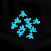 Turquoise Dove Bead, Hand Carved Bird Gemstone, Jewelry Making (12X13 MM) 1 pc