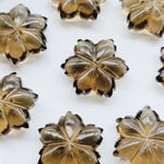 Load image into Gallery viewer, Natural Smoky Quartz Flower Shape Carved Gemstone, Flower Shape Carving Loose Gemstone Beads, 15mm Fancy Shape Hand Carved Beads for Jewlery