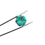 Load image into Gallery viewer, AAA Copper Turquoise Flower Shape Carving, Turquoise Hand Carved Flower for Jewelry Making, Crystal Flower Carving, 17 MM, Gemstone Flower